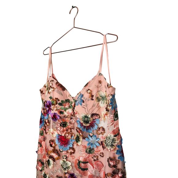 NWT MAC DUGGAL 68531 Pink Embroidered Floral V-Neck Fit Flare Evening Gown 20W - Picture 6 of 16